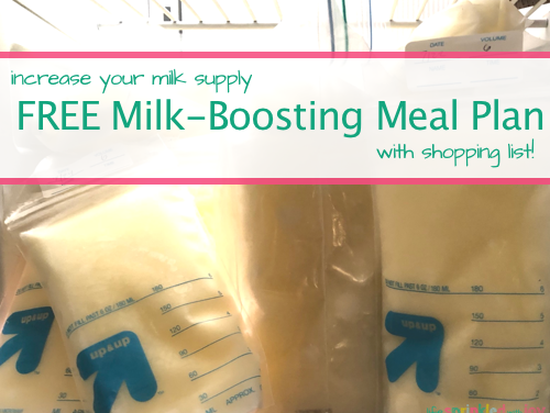 Increase Your Breastmilk Supply With This FREE Milk-Boosting Meal Plan