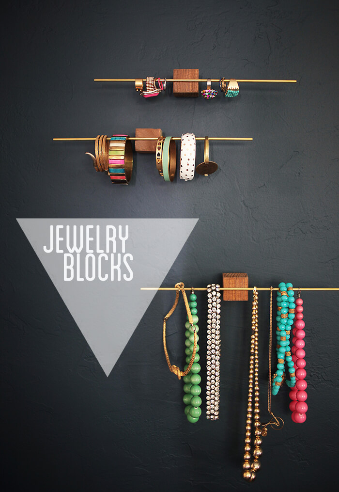 jewelry storage wood blocks